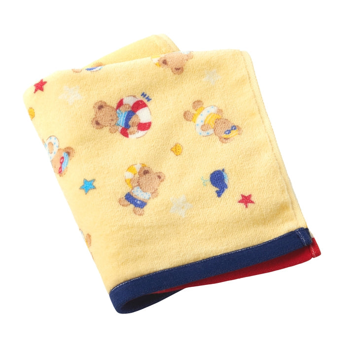 【日本製】MIKI HOUSE 小熊 剪絨 洗面毛巾 85×34cm 附姓名牌 2色