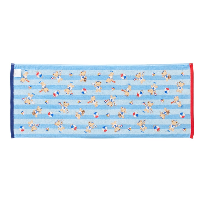【日本製】MIKI HOUSE 小熊 剪絨 洗面毛巾 85×34cm 附姓名牌 2色
