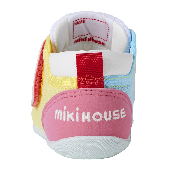 【日本製】MIKI HOUSE Pucchi小熊 Usako小兔 雙層網布學步鞋 夏日透氣BB鞋 寬腳背帶