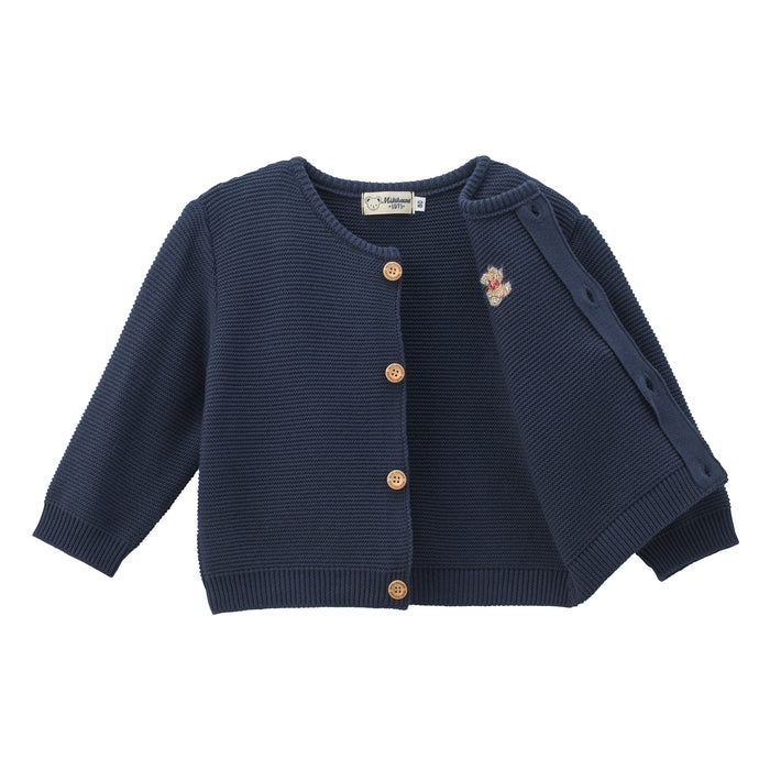 【日本製】MIKI HOUSE 小熊刺繡 針織開胸冷衫 兒童外套 3色