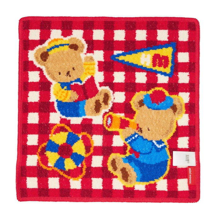 MIKI HOUSE 雪尼爾織 Puchi & Usako 小熊 方巾 25×25cm 4色