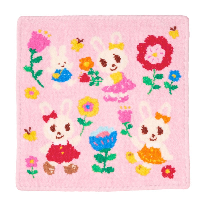 MIKI HOUSE 雪尼爾織 Puchi & Usako 小熊 方巾 25×25cm 4色