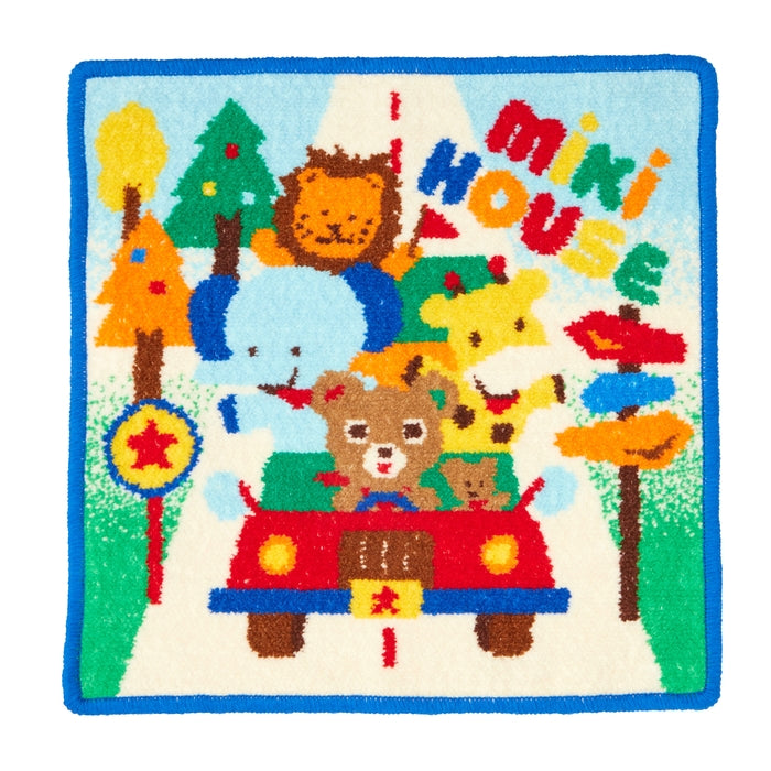 MIKI HOUSE 雪尼爾織 Puchi & Usako 小熊 方巾 25×25cm 4色