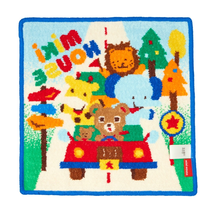 MIKI HOUSE 雪尼爾織 Puchi & Usako 小熊 方巾 25×25cm 4色