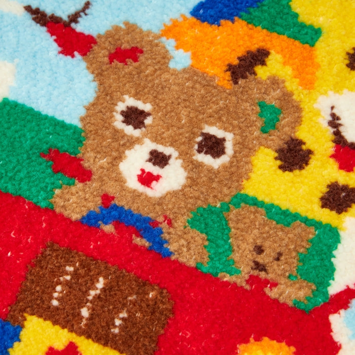 MIKI HOUSE 雪尼爾織 Puchi & Usako 小熊 方巾 25×25cm 4色