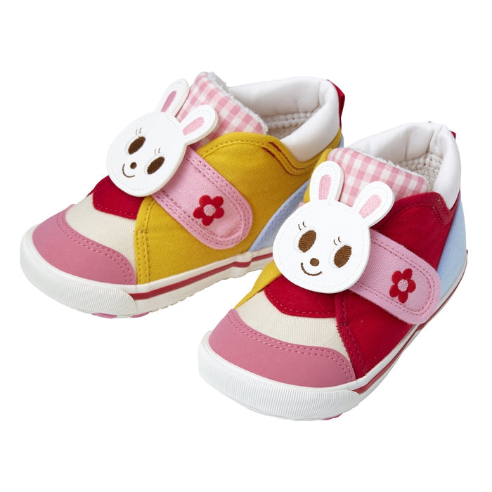 【日本製】MIKI HOUSE Pucchi小熊 Usako小兔 立體臉孔第二階段學行鞋 刺繡設計 幼兒BB鞋 生日送禮