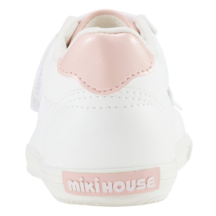 【日本製】MIKI HOUSE 柔軟人造皮革兒童鞋 米白色 抗菌內裡 環保物料 生日送禮