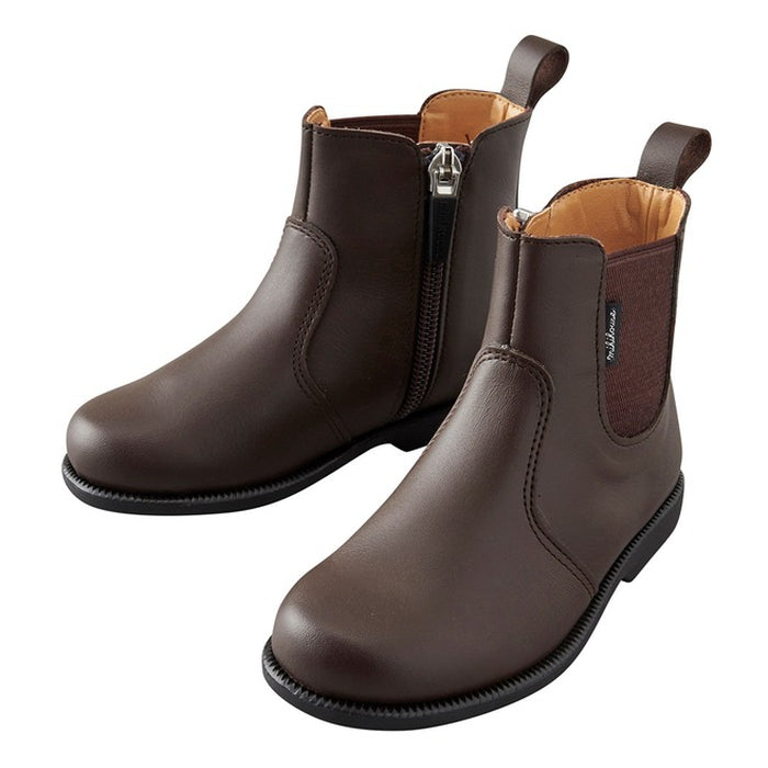 【日本製】MIKI HOUSE 兒童牛皮側橡筋短靴 Chelsea Boots 內側拉鏈 真皮童靴