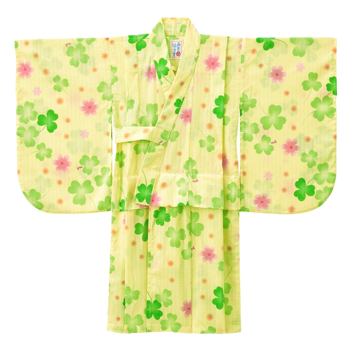 【日本製】MIKI HOUSE 幸運草 浴衣 腰帶 兩件套裝 紅梅織 可修改長度 2色