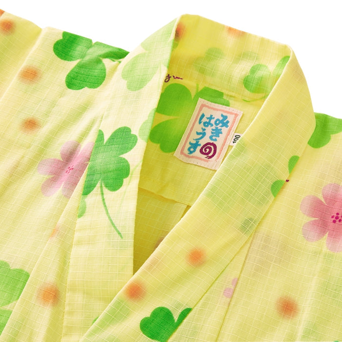 【日本製】MIKI HOUSE 幸運草 浴衣 腰帶 兩件套裝 紅梅織 可修改長度 2色