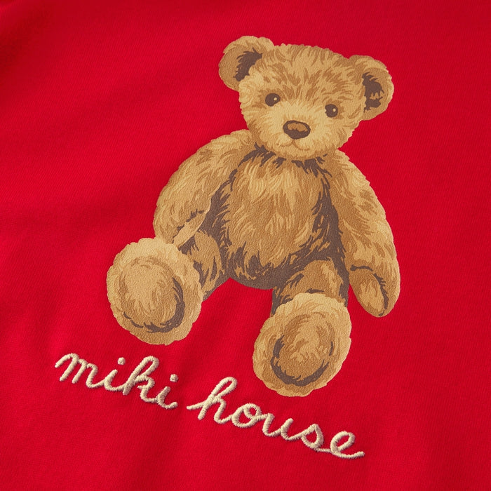 MIKI HOUSE 小熊短袖T恤套裝禮盒 紅色