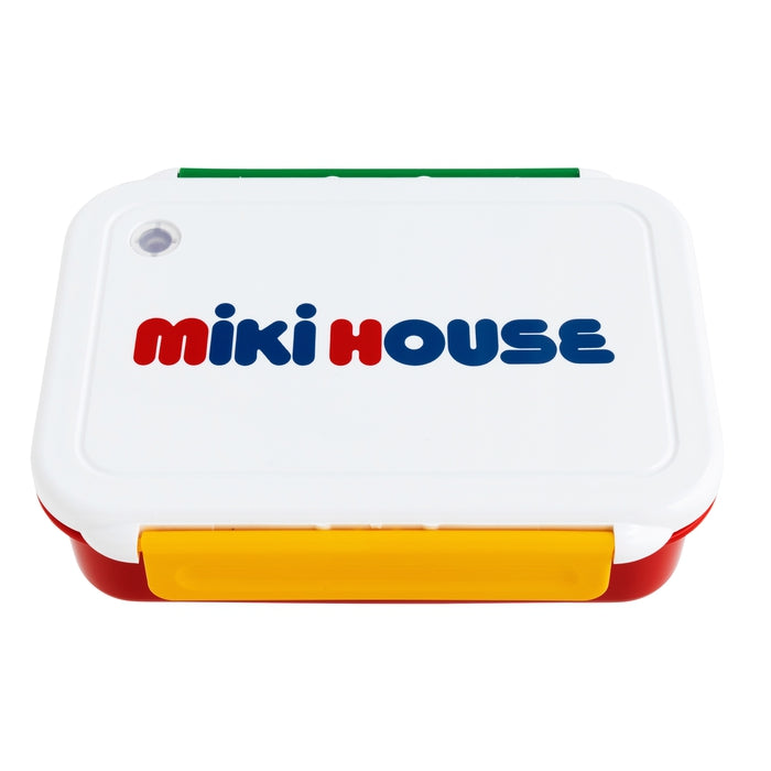 【日本製】MIKI HOUSE 經典Logo 便當盒 500ml 排氣閥 可微波 可洗碗機 大人小朋友適用 紅白色