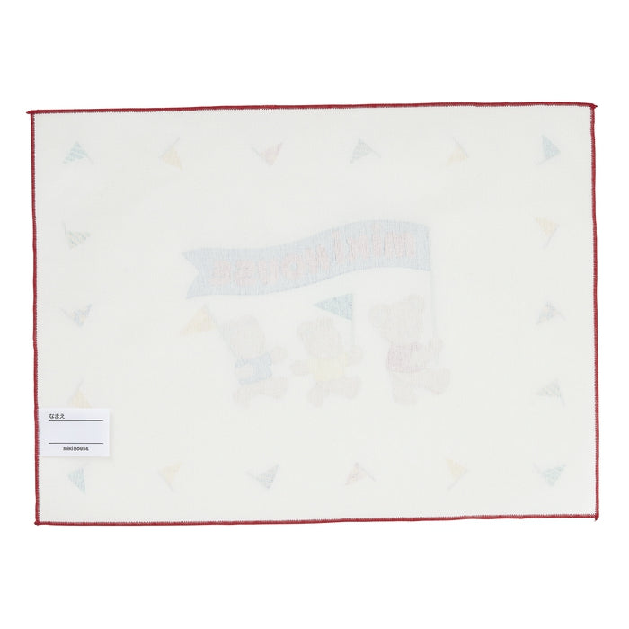 【日本製】MIKI HOUSE 小熊系列 純棉帆布餐墊 2塊裝 35×25cm 附名牌 男女合用