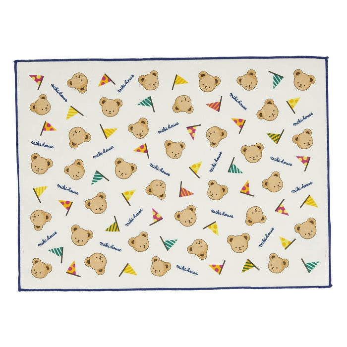 【日本製】MIKI HOUSE 小熊系列 純棉帆布餐墊 2塊裝 35×25cm 附名牌 男女合用