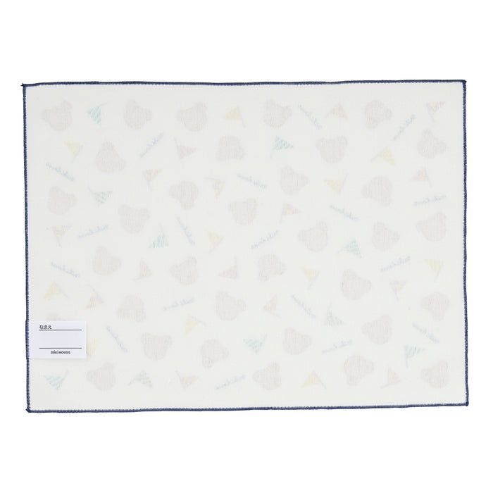 【日本製】MIKI HOUSE 小熊系列 純棉帆布餐墊 2塊裝 35×25cm 附名牌 男女合用