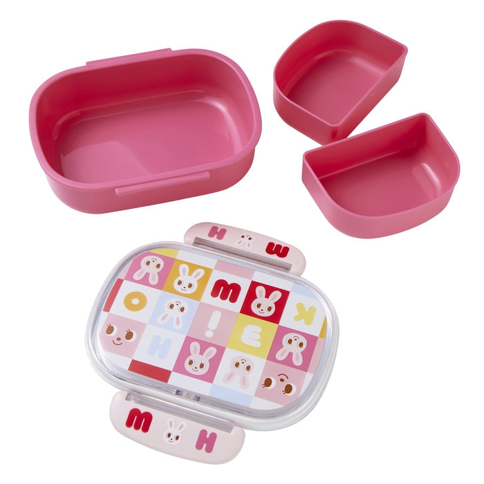 【日本製】MIKI HOUSE 拼圖積木系列 兩邊扣便當盒 360ml 密封膠圈 附2個半格間隔 2色