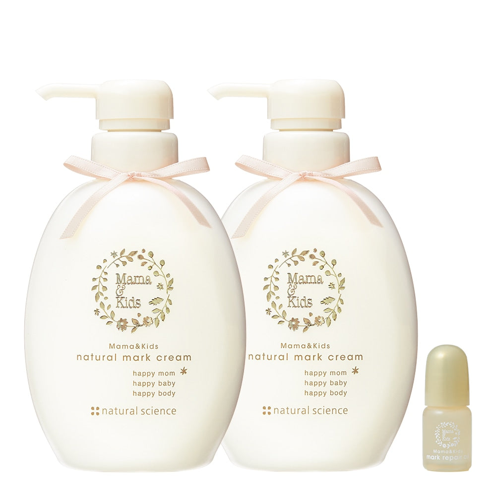 【日本製】MAMA&KIDS Natural Mark Cream 孕婦身體保濕霜 470g×2支套裝（附Mark Repair Oil 5ml）