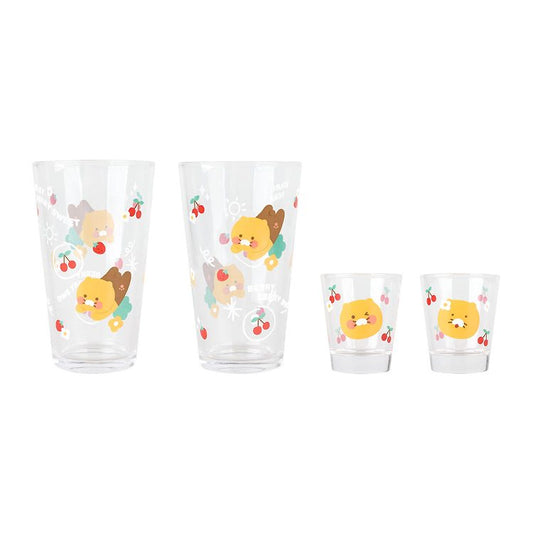 Korean Kakao Friends Chunzhi glass 4-piece set 