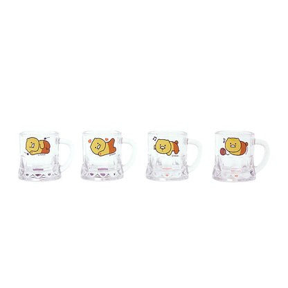 Korean Kakao Friends Chun Zhi Mini Beer Soju Cup Set of 4 