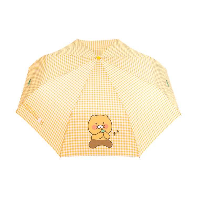 Korean Kakao Friends plaid three-fold manual umbrella (Chun Zhi) 