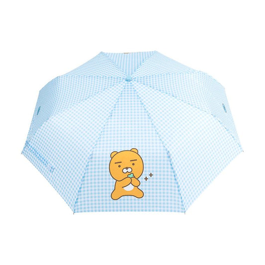 Korean Kakao Friends plaid three-fold manual umbrella (Ryan) 