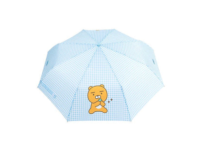 Korean Kakao Friends plaid three-fold manual umbrella (Ryan) 