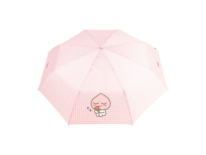 Korean Kakao Friends plaid three-fold manual umbrella (Apeach) 