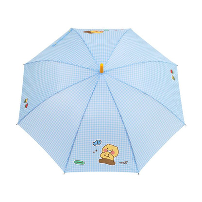 South Korea Kakao Friends Spring Plant Check Pattern Long Handled Umbrella 