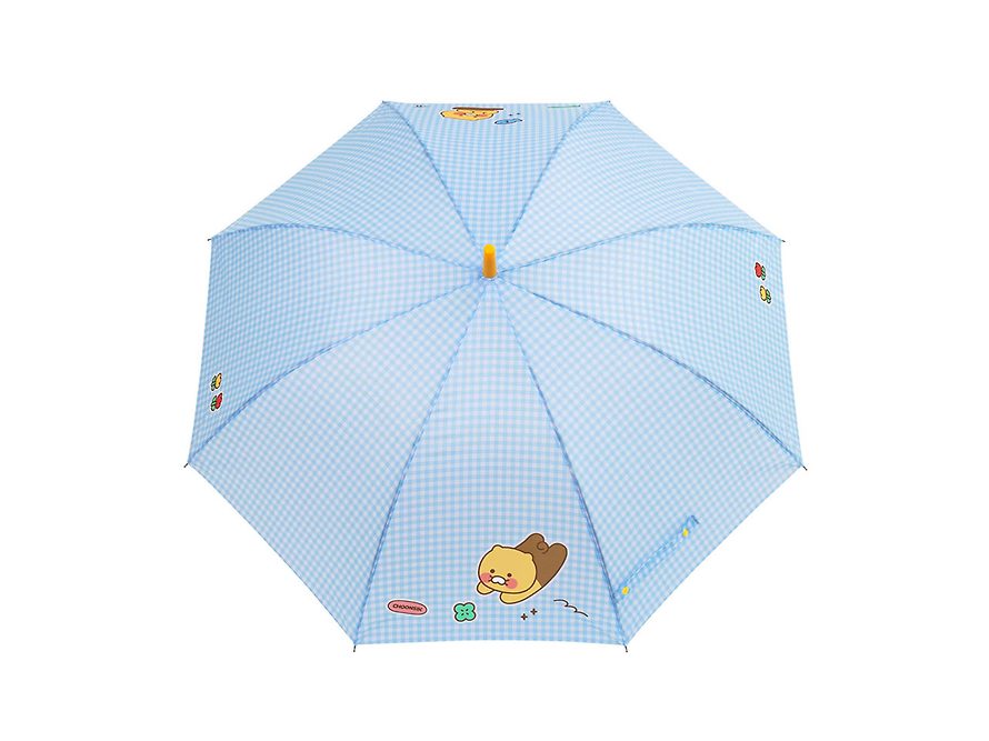 South Korea Kakao Friends Spring Plant Check Pattern Long Handled Umbrella 