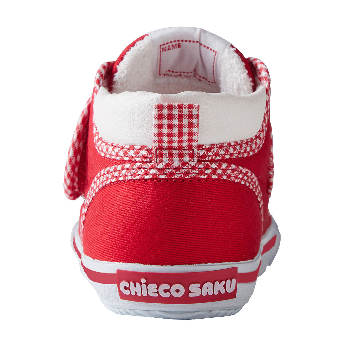 【日本製】MIKI HOUSE CHIECO SAKU 扇貝邊刺繡第二階段學行鞋 Chieco小兔 格仔滾邊 幼兒BB鞋