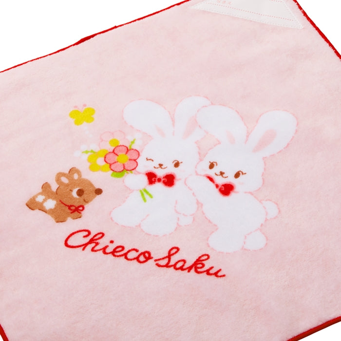 【日本製】MIKI HOUSE CHIECO SAKU 抗菌抗病毒 掛環毛巾 純棉 33cm 返學必備 粉紅色