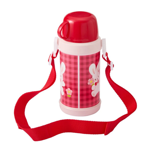 MIKI HOUSE CHIECO SAKU 兩用不銹鋼保溫水壺 直飲540ml／600ml 杯飲 雙層真空 附肩帶 紅色