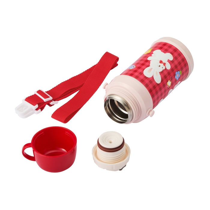 MIKI HOUSE CHIECO SAKU 兩用不銹鋼保溫水壺 直飲540ml／600ml 杯飲 雙層真空 附肩帶 紅色
