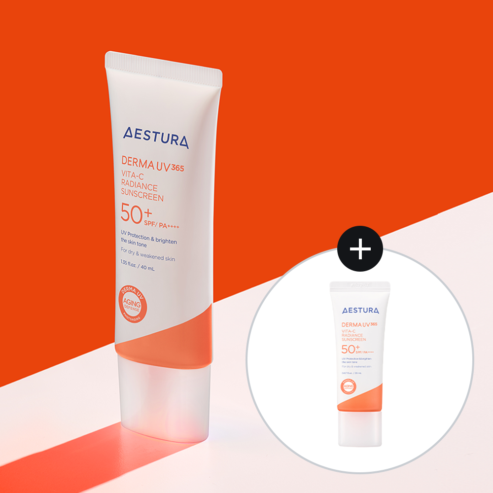 AESTURA Derma UV365 Vita-C Radiance Sunscreen 維他命C光澤保濕防曬霜 40ml（＋20ml）