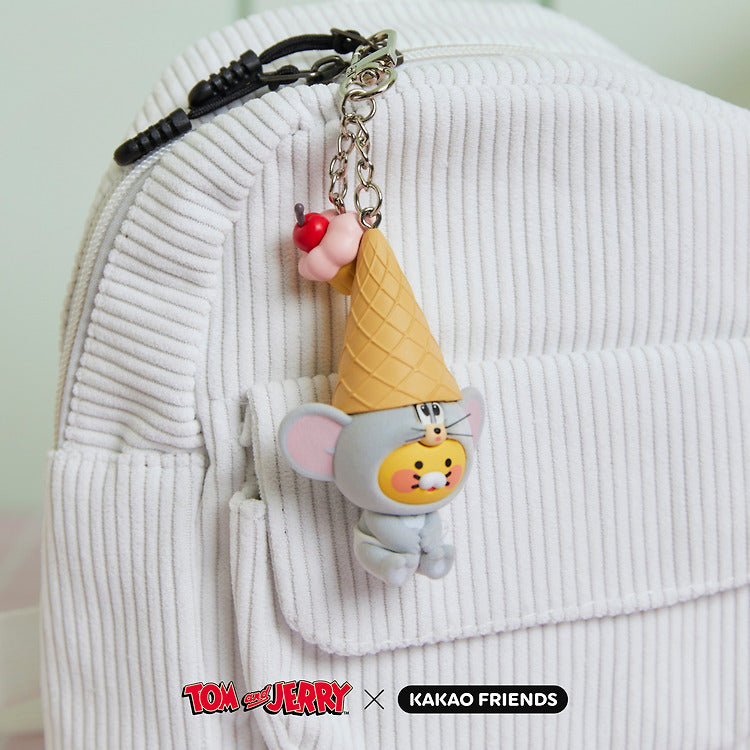 Korean Kakao Friends x Tom &amp; Jerry doll keychain (Tuffy &amp; Chunzhi) 