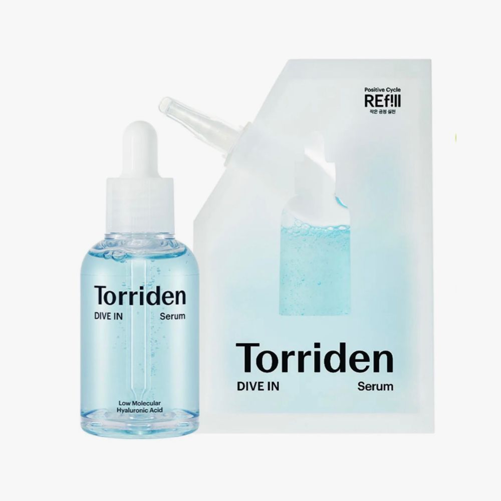 Torriden DIVE-IN 低分子透明質酸補水精華 50ml 補充裝組合（含 50ml 補充包）