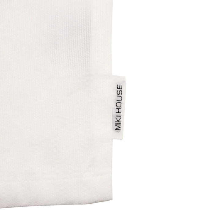 【日本製】MIKI HOUSE 刺繡 珠地布 荷葉領 長袖恤衫 女童
