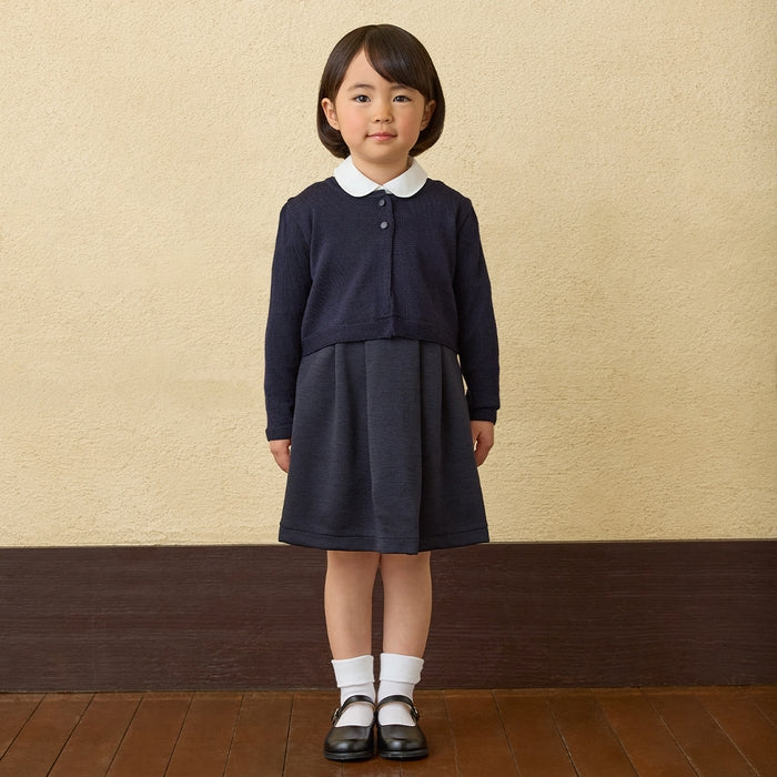 【日本製】MIKI HOUSE 珠地布 圓領 長袖恤衫 女童 面試