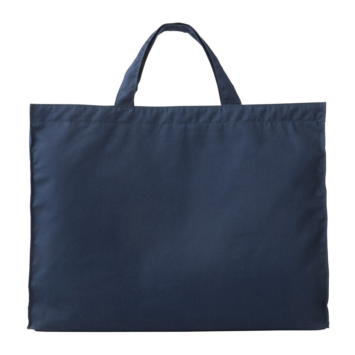 【日本製】MIKI HOUSE FORMAL 斜紋布 補習袋 手挽書包 刺繡Logo 真絲飾帶 面試 入學 深藍色