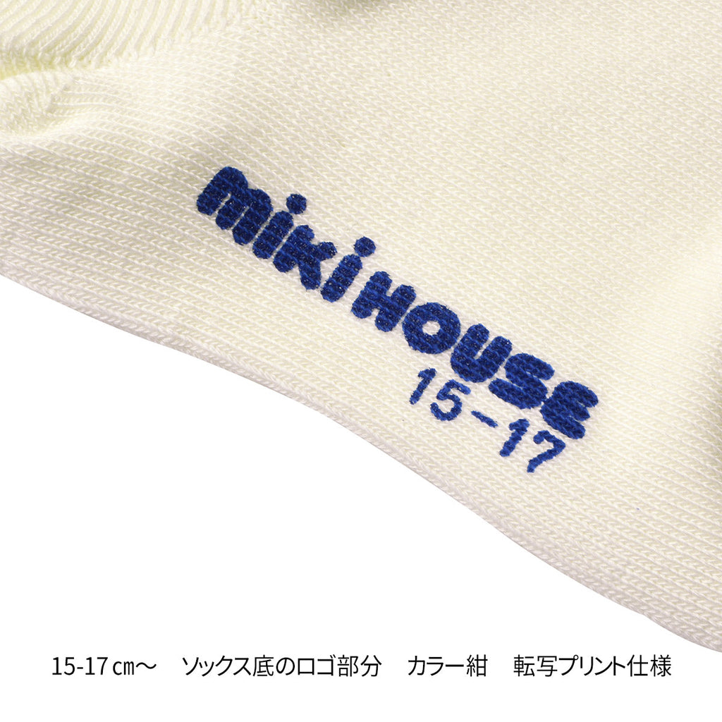 【日本製】MIKI HOUSE 徽章刺繡 正裝 兒童短襪 Y型腳踭 加固紗 3色