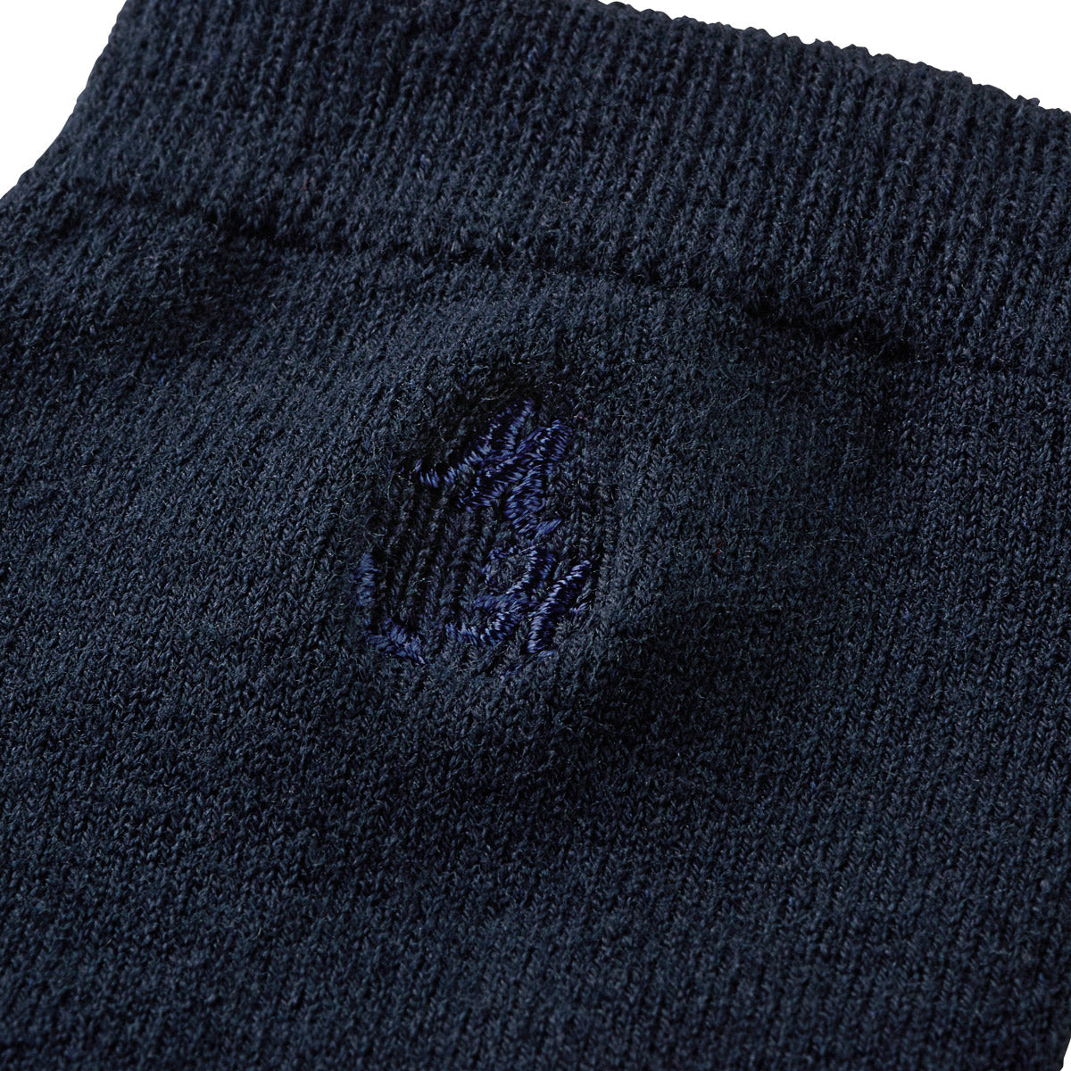 【日本製】MIKI HOUSE 同色Logo刺繡 正裝 兒童中筒襪 Y型腳踭 2色