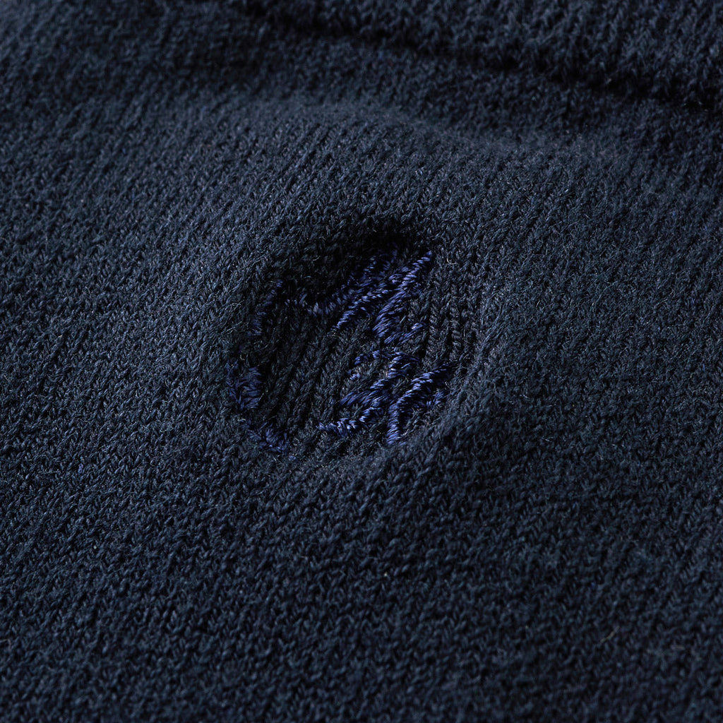 【日本製】MIKI HOUSE 同色Logo刺繡 正裝 兒童長筒襪 Y型腳踭 2色