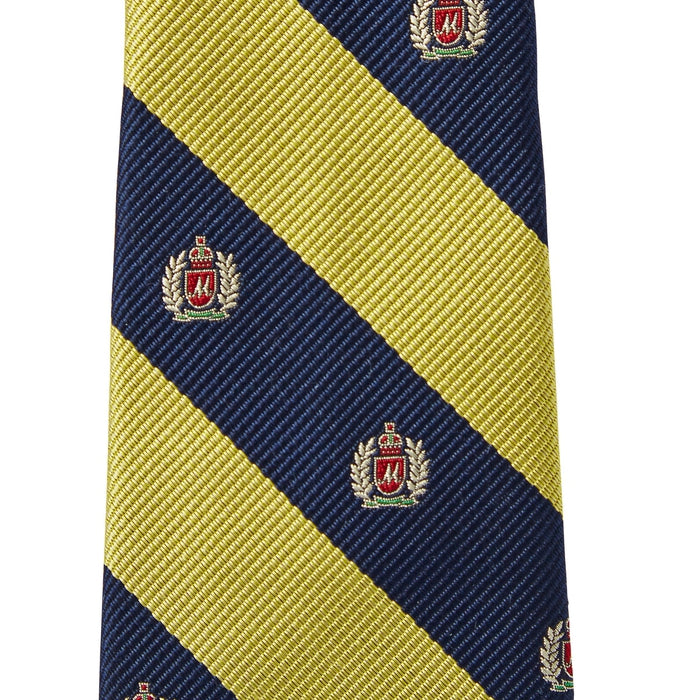 【日本製】MIKI HOUSE 真絲 間條徽章 兒童領呔 M/L 2色