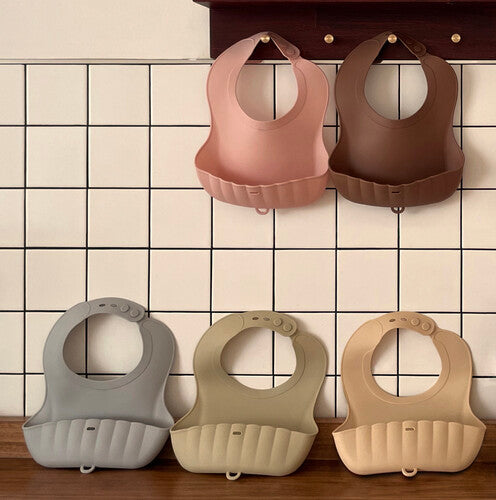 【韓國製】TGM 貝殼 All-Silicone 矽膠圍兜
