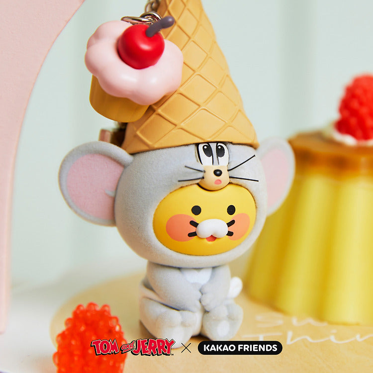 Korean Kakao Friends x Tom &amp; Jerry doll keychain (Tuffy &amp; Chunzhi) 