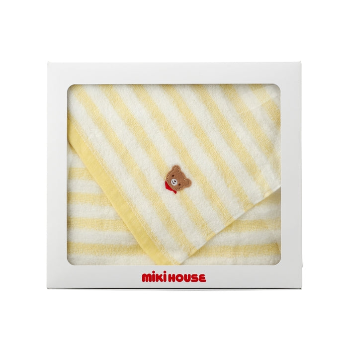 【日本製】MIKI HOUSE Air Feeling 立體凹凸 嬰兒浴巾 70×70cm 禮盒裝 彌月送禮 3色