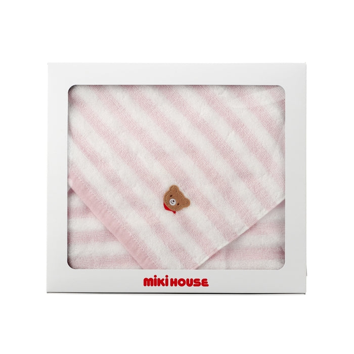 【日本製】MIKI HOUSE Air Feeling 立體凹凸 嬰兒浴巾 70×70cm 禮盒裝 彌月送禮 3色