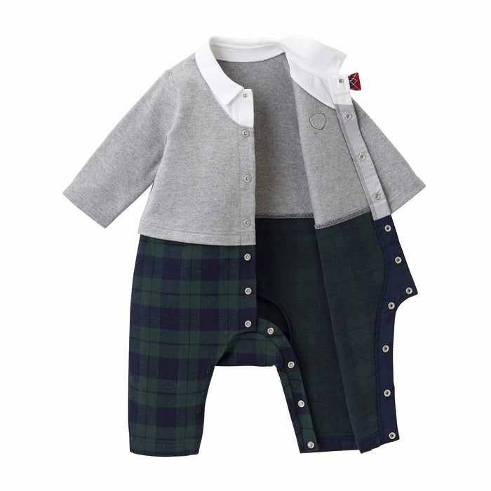 【日本製】MIKI HOUSE 正裝風 煲呔 嬰兒連身衣 百日宴