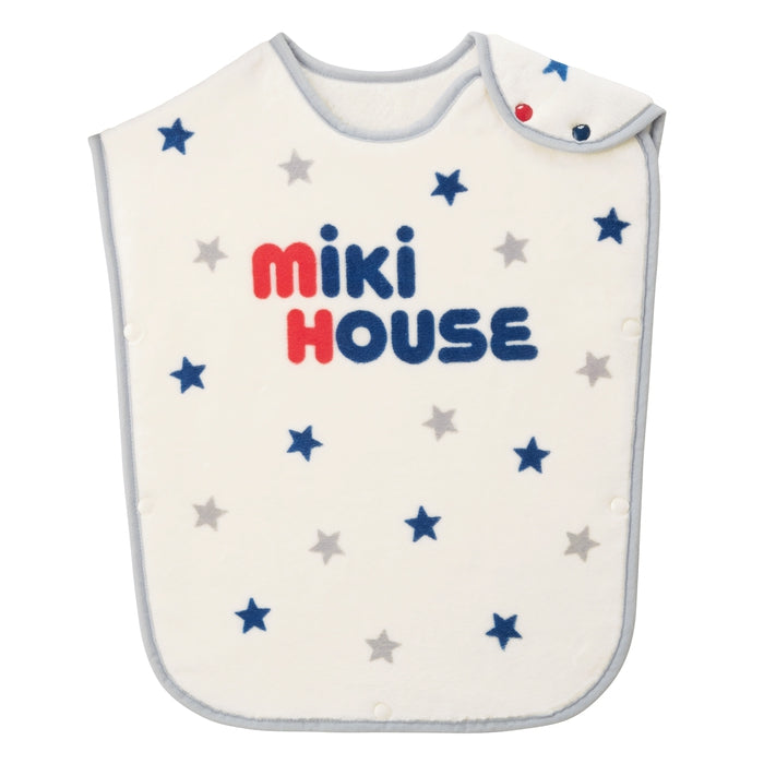 【日本製】MIKI HOUSE 長毛棉質睡袍及紗布手帕禮盒套裝 白色