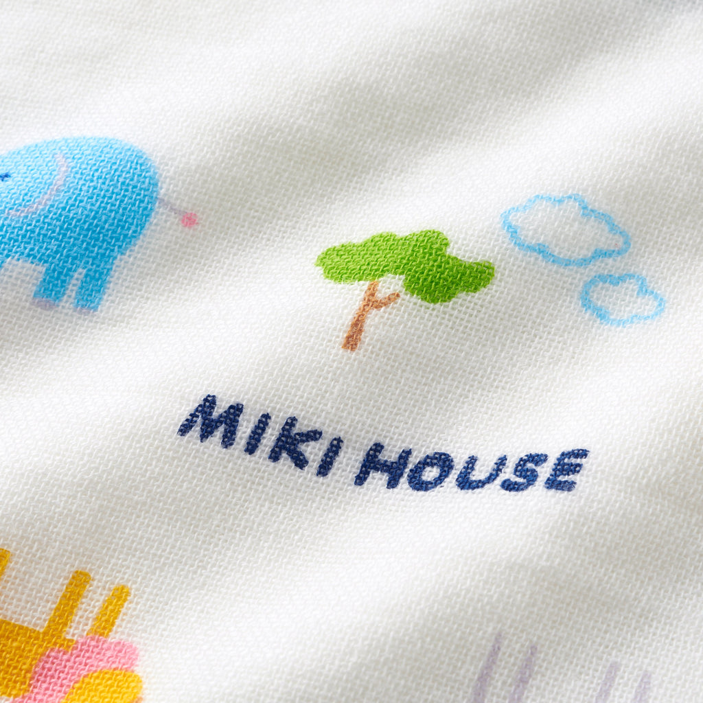 MIKI HOUSE 紗布睡袍及搖鈴禮盒套裝 白色